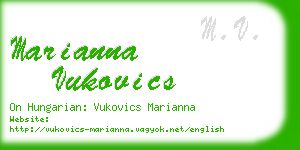 marianna vukovics business card